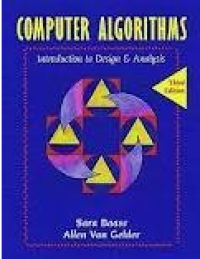 Computer Algorithms: Introduction to Designand Analysi